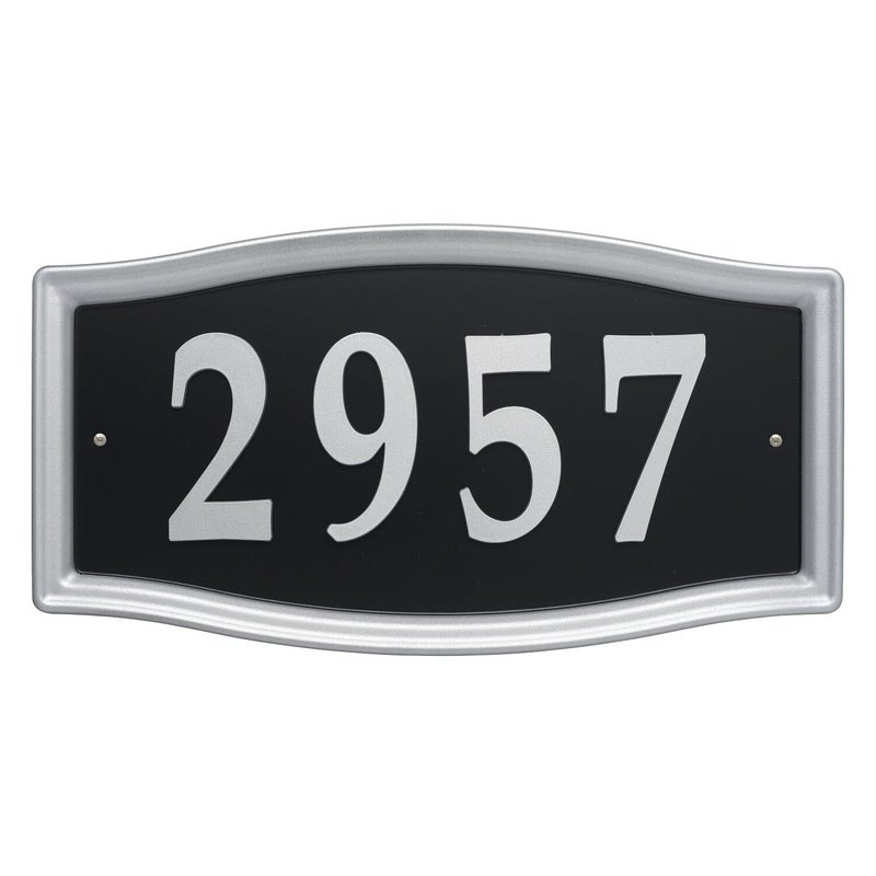 Whitehall Products 11199 Easy Street Address Plaque-Silver, 15.5x8x0.5 - Image 1